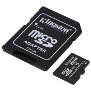 Adaptor Kingston Industrial/micro SDHC/8GB/100MBps/UHS-I U3/Clasa 10/+ SDCIT2/8GB