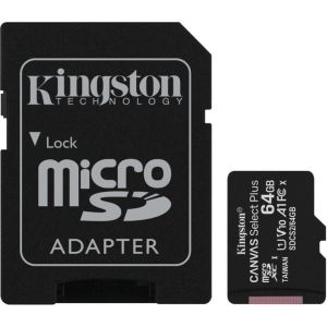 Adaptor Kingston Canvas Select Plus A1/micro SDXC/64GB/100MBps/UHS-I U1/Clasa 10/+ SDCS2/64GB