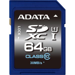 ADATA/SDXC/64GB/50MBps/UHS-I U1 / Clasa 10 ASDX64GUICL10-R