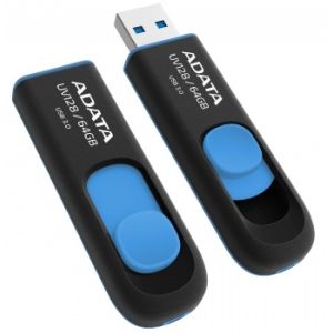 ADATA UV128/64GB/40MBps/USB 3.0/USB-A/Albastru AUV128-64G-RBE