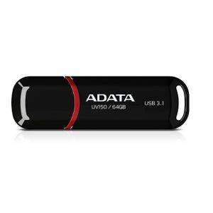 ADATA UV150/64GB/40MBps/USB 3.1/USB-A/Negru AUV150-64G-RBK