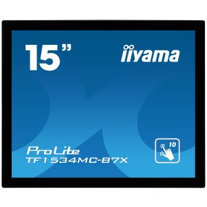 15 "iiyama TF1534MC-B7X: TN, XGA, capacitiv, 10P, 370cd/m2, VGA, DP, HDMI, IP65, negru TF1534MC-B7X