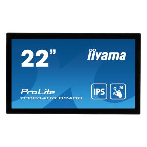 22 "iiyama TF2234MC-B7AGB: IPS, FullHD, capacitiv, 10P, 350cd/m2, VGA, HDMI, DP, IP65, negru TF2234MC-B7AGB