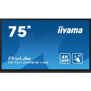 75 inchi iiyama TE7512MIS-B1AG: IPS, 4K UHD, Android, 24/7 TE7512MIS-B1AG