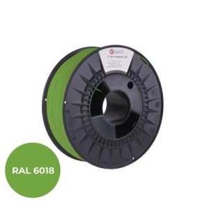 Snur de imprimare (filament) C-TECH PREMIUM LINE, PETG, verde-galben, RAL6018, 1,75 mm, 1 kg 3DF-P-PETG1.75-6018
