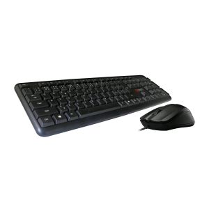 Tastatură C-TECH KBM-102, set combinat cu fir cu mouse, USB, CZ / SK KBM-102-BL