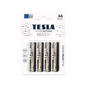 TESLA - AA SILVER + baterii, 4 buc, LR06 13060424