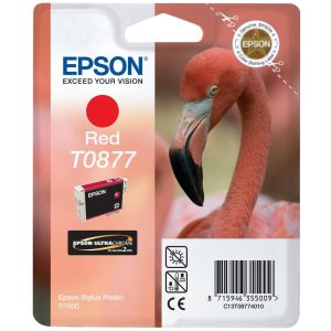 Cartuş Epson T0877, roşu (red), original