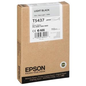 Cartuş Epson T5437, negru deschis (light black), original