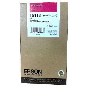 Cartuş Epson T6113, purpuriu (magenta), original