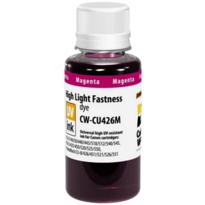Cerneală pentru cartuşul Canon CLI-526M, dye, odolný voči UV, purpuriu (magenta), 100 ml