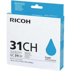 Cartuş Ricoh GC31HC, 405702, azuriu (cyan), original