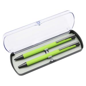 Set cadou creion mecanic metalic + pix ARMI SOFT verde deschis