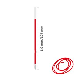 Cartuș bilă MILAN P1 Touch 1,0 mm - roșu