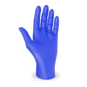 Mănuși de unică folosință, nitril, fără pudră, albastre mari. 7/S (100 buc.)
