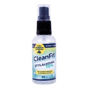 Solutie dezinfectanta CleanFit Alcool etilic 70% citrice cu pulverizator 50 ml