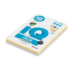 Hârtie color IQ color 5x50 mix culori la modă, A4, 80g