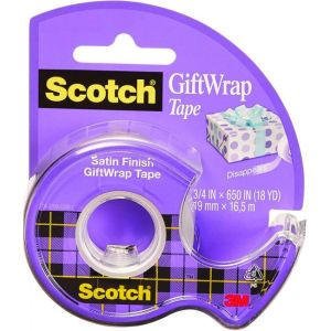 Bandă adezivă scotch pentru cadouri 19 mm x 7,5 ms distribuitor