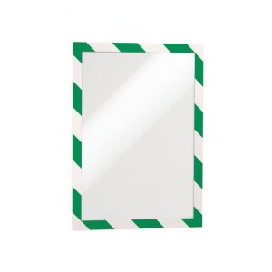 Autoadeziv Duraframe Security A4, verde-alb, pachet 2 buc