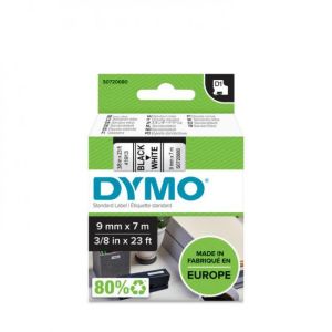 Banda autoadeziva Dymo D1 9 mm alb/negru