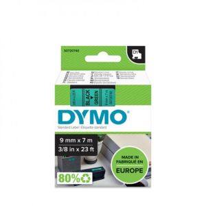 Banda autoadeziva Dymo D1 9 mm verde/negru