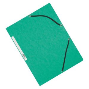 Ambalaj din carton neted cu bandă de cauciuc verde Q-CONNECT