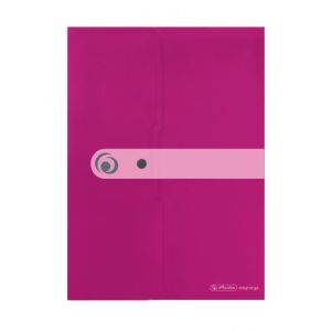 Coperta din plastic A4 cu știfturi Herlitz Easy Orga roz închis