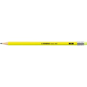 Creion STABILO Swano Fluo cu radieră galbenă 12 buc