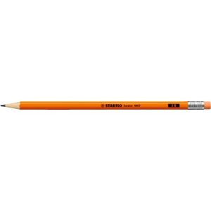 Creion STABILO Swano Fluo cu cauciuc portocaliu 12 buc