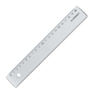 Rigla Q-CONNECT 20cm transparenta