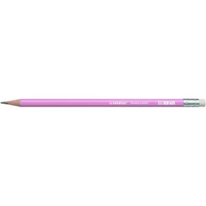 Creion STABILO Swano Pastel HB cu radiera roz pastel
