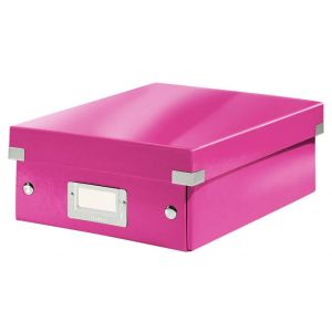 Cutie organizatorică mică Click &amp; Store roz