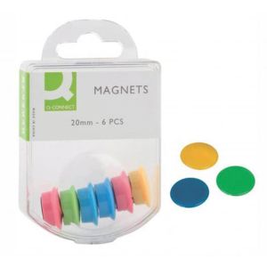 Magneti Q-CONNECT 20mm mix de culori 6 buc