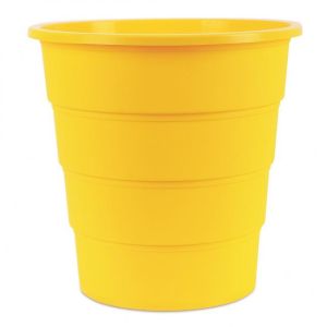 Coș de plastic pentru produse de birou 16l galben