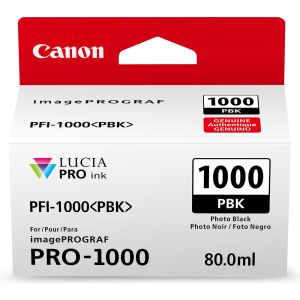 Cartuş Canon PFI-1000PBK, foto neagră (photo black), original