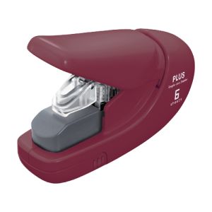 Stapler PLUS Paper Clinch mini SL-106AB (pentru 6 coli), visiniu