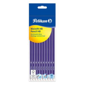 Creion cu radiera Pelikan HB 10 buc