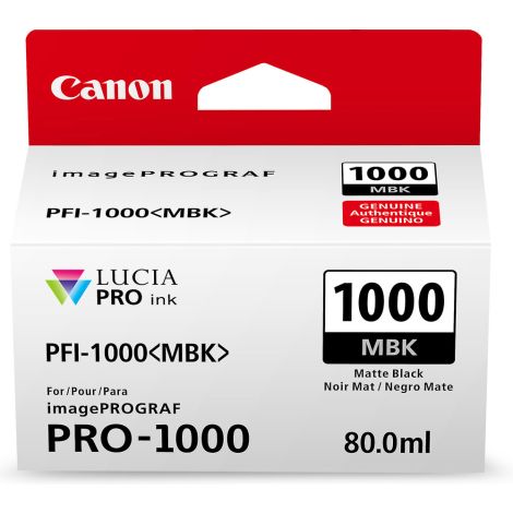Cartuş Canon PFI-1000MBK, negru mat (matte black), original
