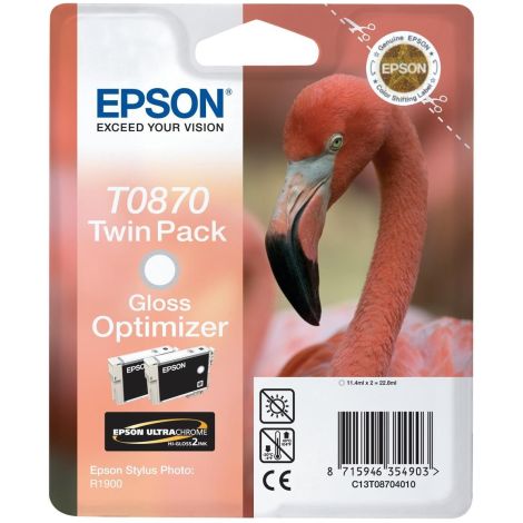 Cartuş Epson T0870, pachet de două, optimizator de culoare (color optimalizer), original
