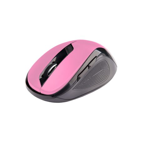 Mouse C-TECH WLM-02P, negru-roz, wireless, 1600 DPI, 6 butoane, nano receptor USB WLM-02P