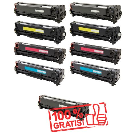 Toner 2 x HP CE320A, CE321A, CE322A, CE323A (128A) + CE320A GRATUIT, multipack, alternativ