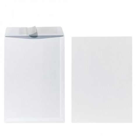 Plicuri poștale C4 Herlitz cu bandă detașabilă, alb, 10 buc