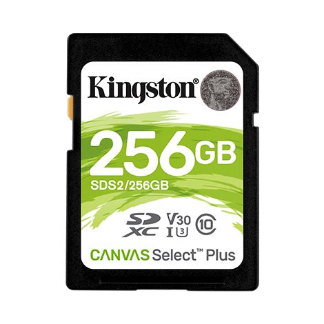 Kingston Canvas Select Plus U3/SDXC/256GB/100MBps/UHS-I U3 / Clasa 10 SDS2/256GB