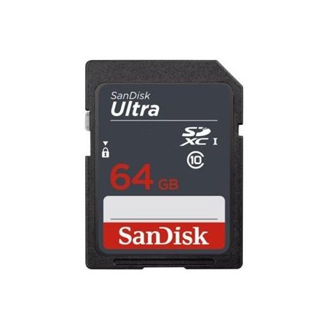 SanDisk Ultra/SDXC/64GB/100MBps/UHS-I U1 / Clasa 10 SDSDUNR-064G-GN3IN