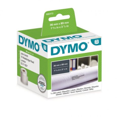 Etichete autoadezive Dymo LW 89x36mm adresabile mare alb 260buc