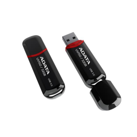 ADATA UV150/32GB/90MBps/USB 3.0/USB-A/Negru AUV150-32G-RBK
