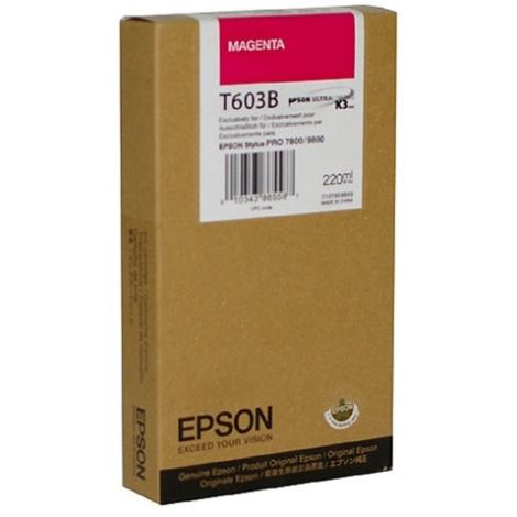 Cartuş Epson T603B, purpuriu (magenta), original