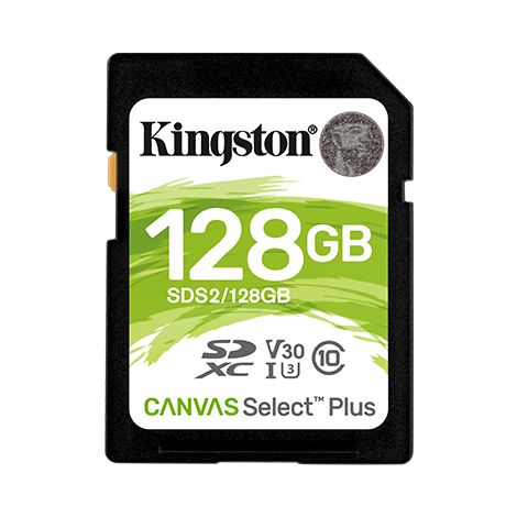 Kingston Canvas Select Plus U3/SDXC/128GB/100MBps/UHS-I U3 / Clasa 10 SDS2/128GB
