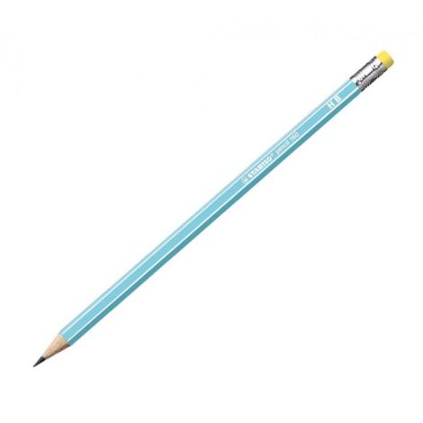 Creion STABILO 160 HB cu radiera albastra 12 buc