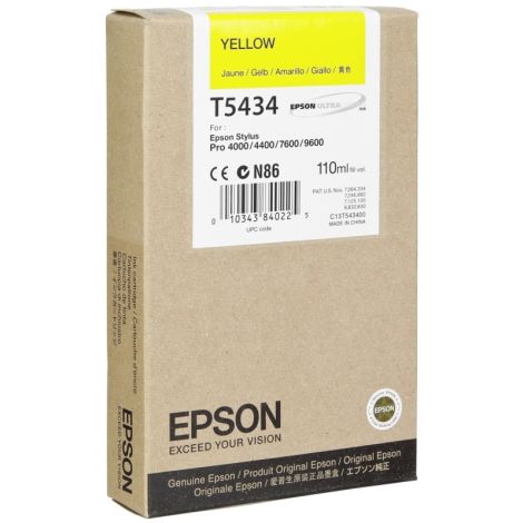 Cartuş Epson T5434, galben (yellow), original